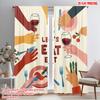 2 шт. 2D плоская печать Шторы для окон ЛЮДИ ЕДЯТ ЕДУ Полиэфирная ткань Без электричества Праздничное использование