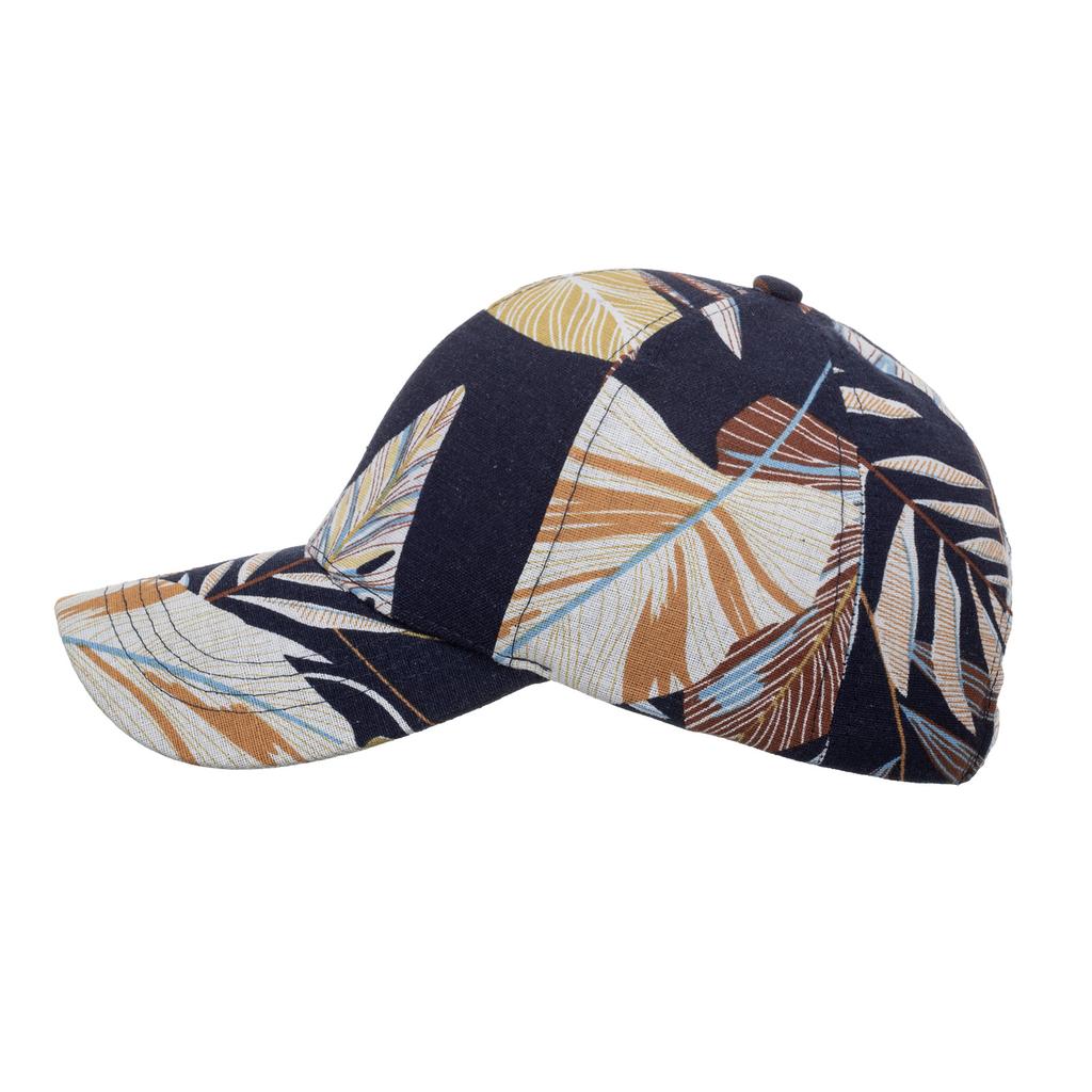 Бейсболка с принтом листьев для улицы, шляпа от солнца