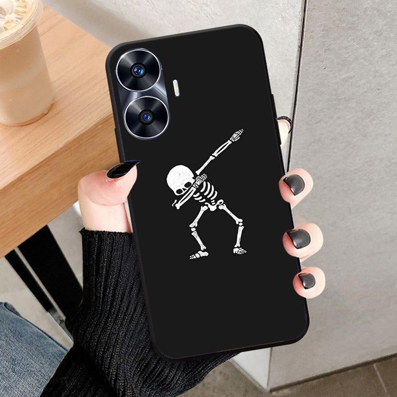 For Realme C55 Case Cool Black Soft Silicone TPU Bumper Protective Phone Case For OPPO Realme C55 case Cover Fundas Shell Coque