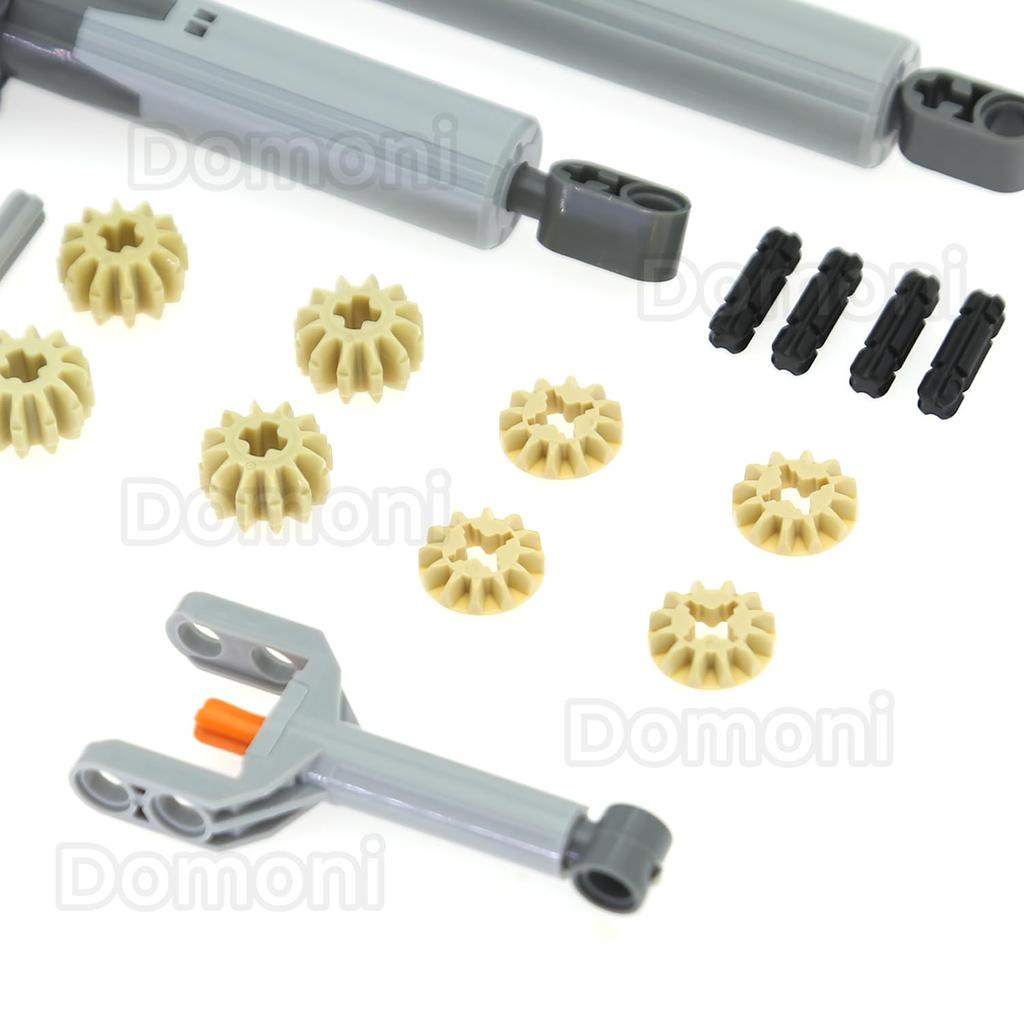 22 предмета Технический комплект линейного привода Power Up, гидравлический цилиндр, поршневой кронштейн, роботизированная машина, набор осей, совместимый с Lego S/L/XL