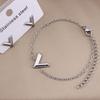 Jewelry: Titanium Steel Clavicle Chain Stainless Steel Simple V Necklace Women'S Pendant