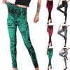 Fashion Choice Women Stretchy Imitation Jeans Denim Leggings High Waist Skinny Pants