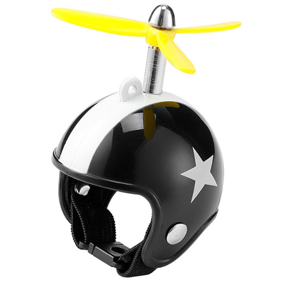 Звонок на руль утка велосипедный звонок со светодиодной подсветкой шлем и пропеллер желтая утка универсальные украшения для велосипеда аксессуары