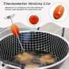 Silicone Thermometer Holder Clip Fixed Probe Clip For Pot Candy Making Temp Probe Pot Clip Holder Kitchen Gadgets