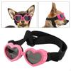 Очки для собак, солнцезащитные, ветрозащитные, в форме сердца, для защиты глаз, очки для щенков и кошек