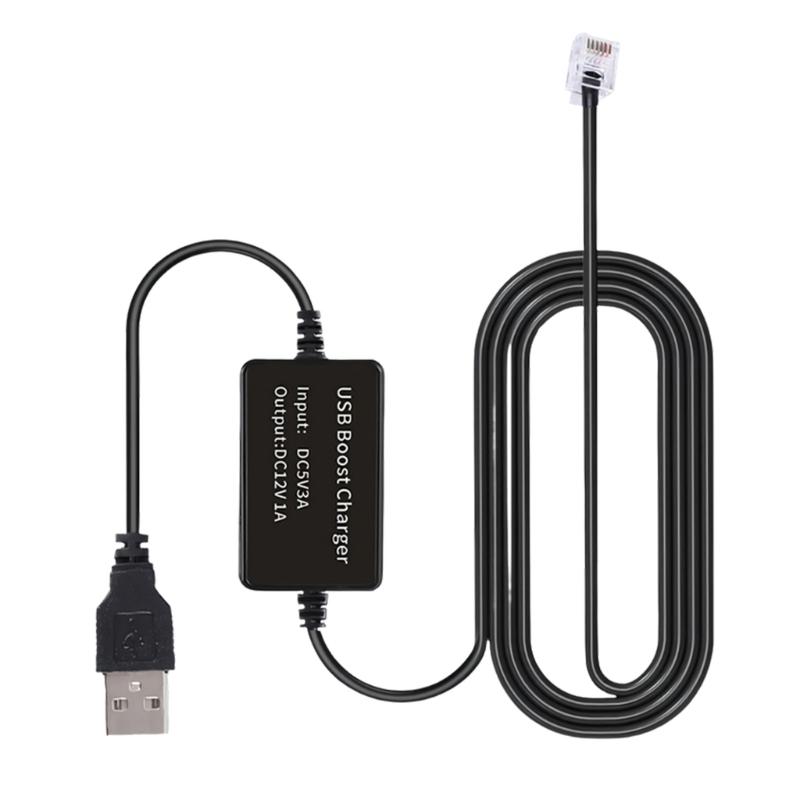 USB-усилитель напряжения Преобразует 5 В в 12 В с интеллектуальным чипом Для устройств RJ11/DC5521/DC35135 Прочный ПВХ-шнур