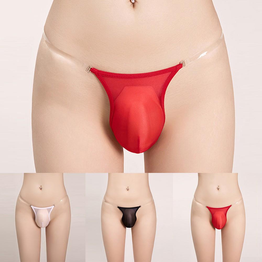 Прозрачные мужские трусы, удобные эластичные стринги