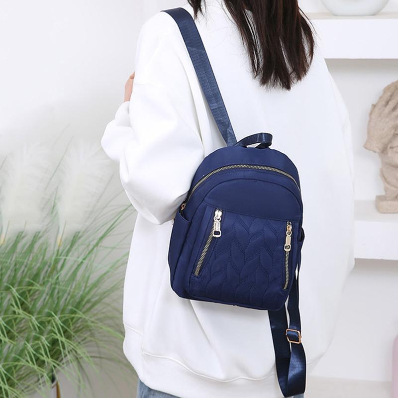 Высококачественный нейлоновый городской модный женский рюкзак большой вместимости на молнии в минималистичном повседневном стиле для студентов
