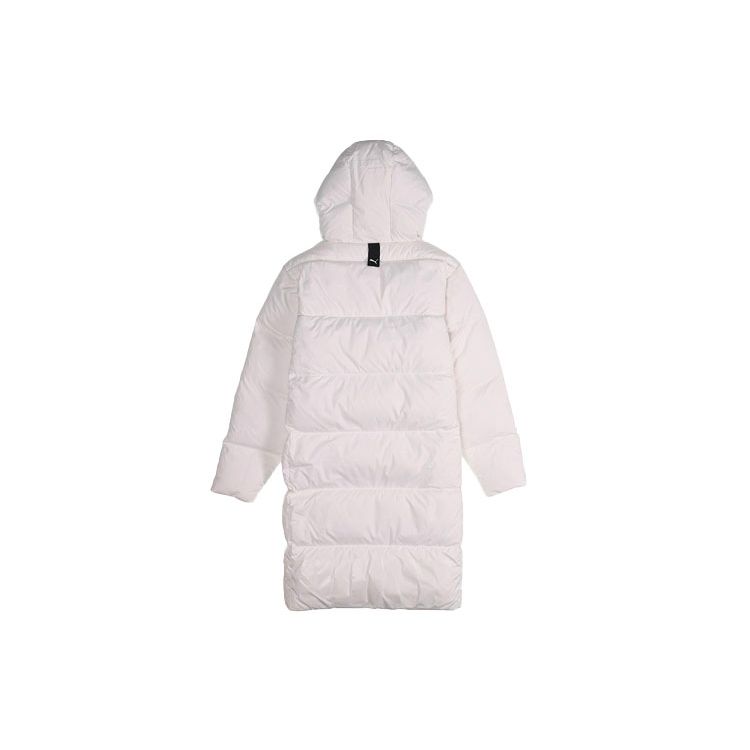 Puma Теплый длинный пуховик с капюшоном унисекс Куртки Белый 581642-02