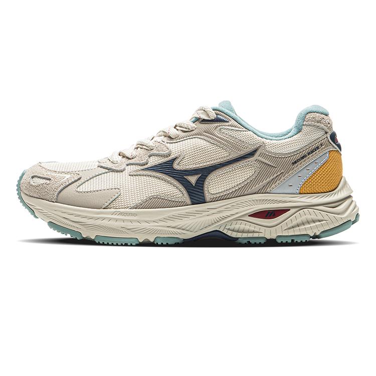 Mizuno Racer S 2.0 Fashion Comfortable Non-Slip Wear-Resistant Waterproof Breathable Low-Top Running Shoes Unisex Sneaker White Sand D1GH243501
