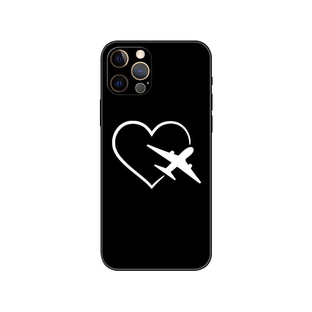 Чехол для телефона с картой самолета для путешествий для iPhone 5 5S se 6 6s 7 8 plus x 10 XR XS 11 12 13 mini pro MAX, черная задняя крышка из ТПУ