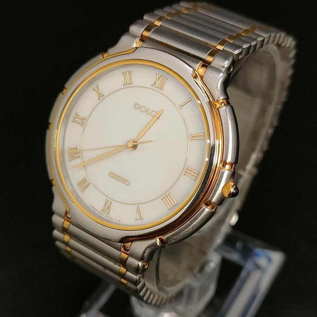 [USED] Seiko Dolce White Shell Gold Quartz