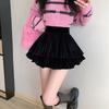 Милая мини-юбка для женщин, однотонная бархатная юбка с высокой талией, шорты, осень-зима, корейская модная винтажная одежда, женская