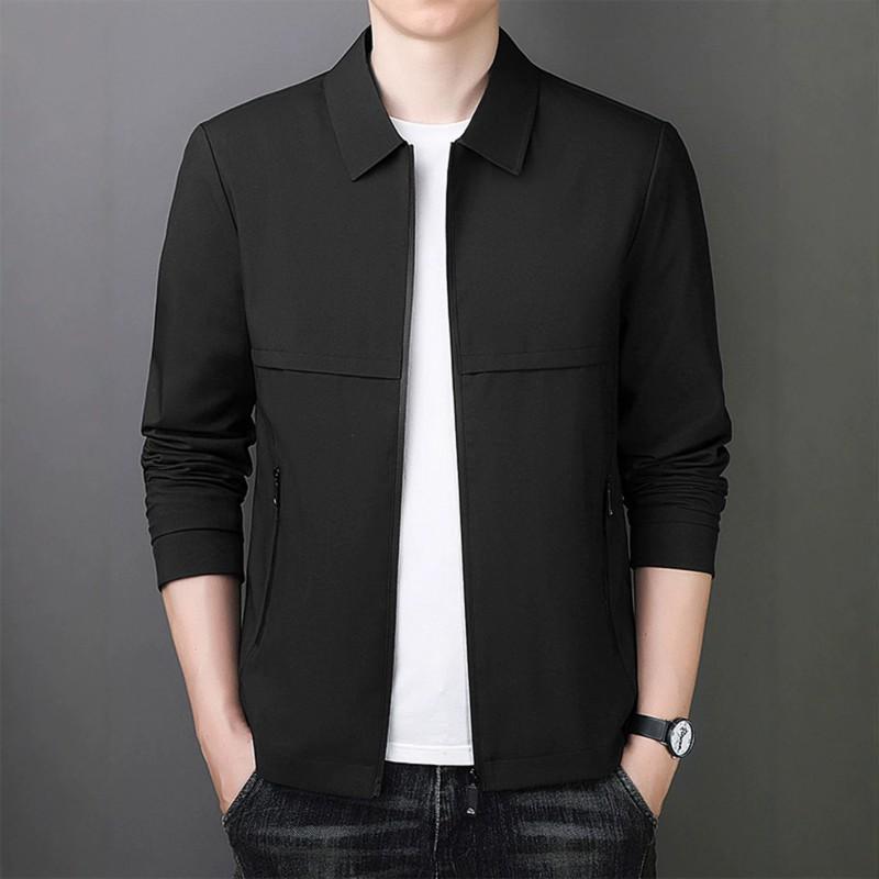 Breathable Casual Mens Trendy Business Lapel Jacket Slim Fit Outerwear