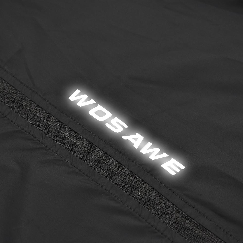 Wosawe Ветрозащитные велосипедные куртки с капюшоном, мужская водонепроницаемая велосипедная одежда, велосипедные трикотажные изделия с длинными рукавами, светоотражающий верх, ветровое пальто