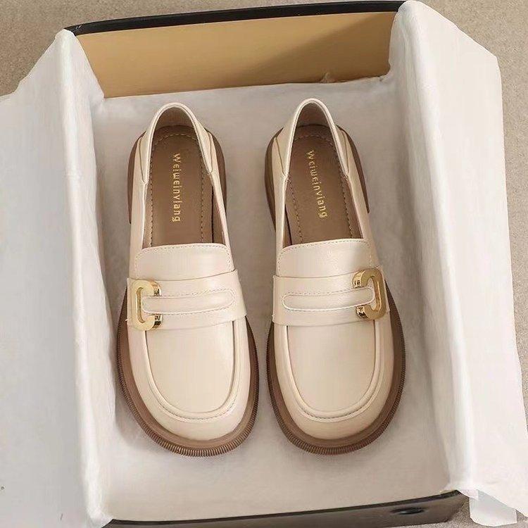 Модные женские туфли на толстой подошве, новые весенне-осенние ретро туфли на плоской подошве, повседневные туфли в британском стиле с мягкой подошвой и толстым каблуком