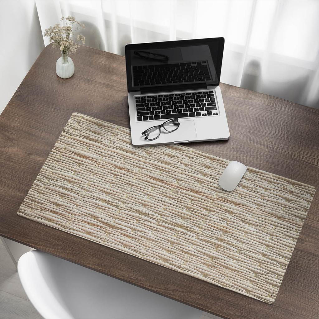 Podkładka Gamingowa Pod Mysz I Klawiaturę Plecionka Naturalna 100X50 Cm