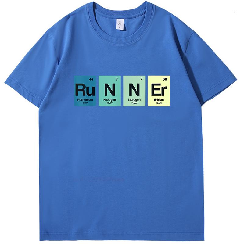 Runner Periodic Table Funy Marathon Runners Science Gift Tshirt Summer Tops Tshirt New Arrival Goods Cotton Mens Tshirts
