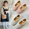 Girls Princess Shoes Spring and Autumn Crystal Shoes Children's Shoes 2025 New with Dress Single Shoes Little Girl Leather Shoes Soft Sole
