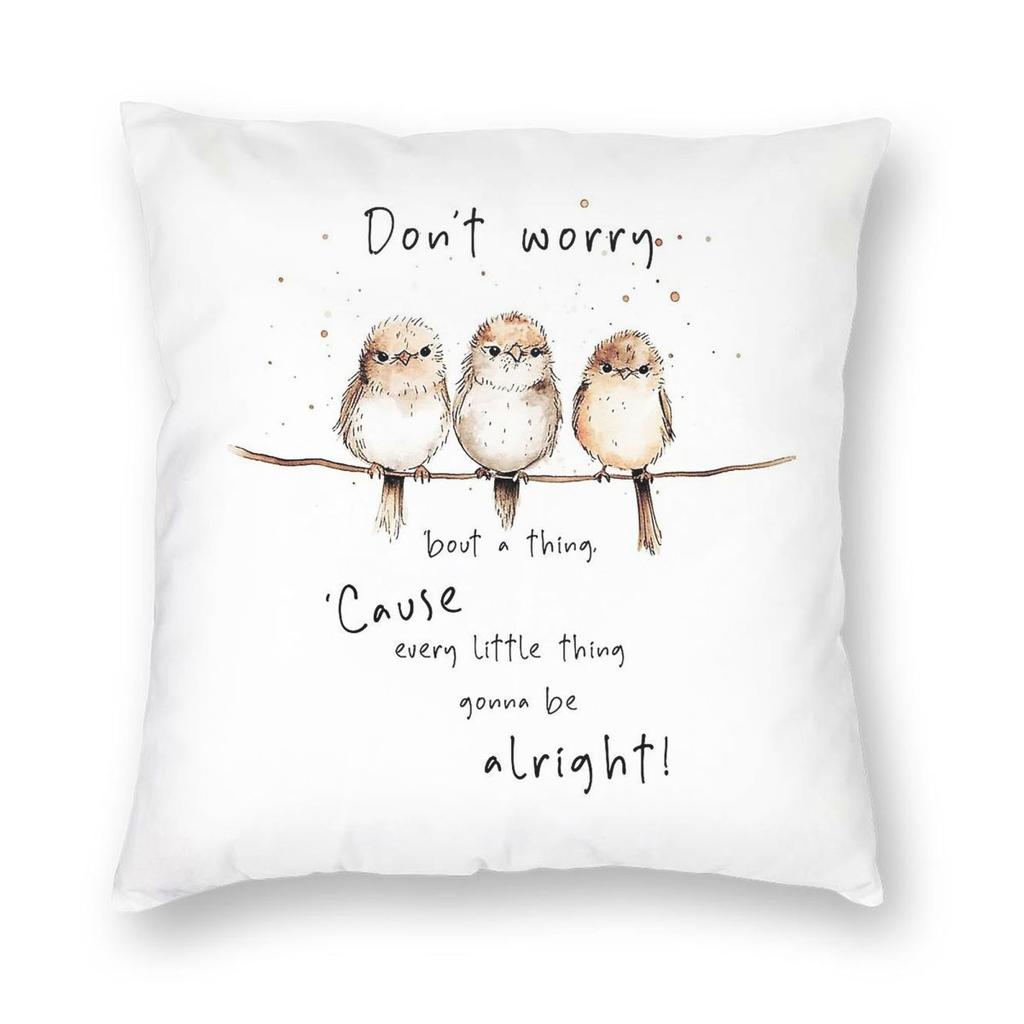Bob Marley Three Little Birds Pillowcase Polyester Linen Velvet Creative Zip Decorative Pillow Case Bed Cushion Case
