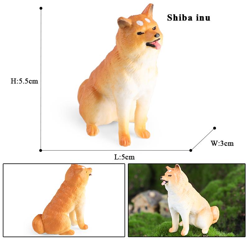 Oenux Модель Животных Собака Бульдог Корги Сиба-ину Хаски Мопс Шнауцер Чихуахуа Щенок Фигурки ПВХ Милая Коллекция Игрушка Подарок для Ребенка