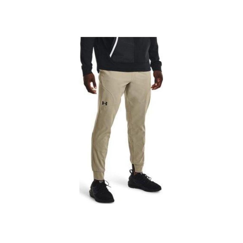 Under Armour Неудержимые тканые джоггеры, быстросохнущие дышащие однотонные вязаные спортивные штаны с манжетами, мужские брюки цвета хаки, серые 1352027-037