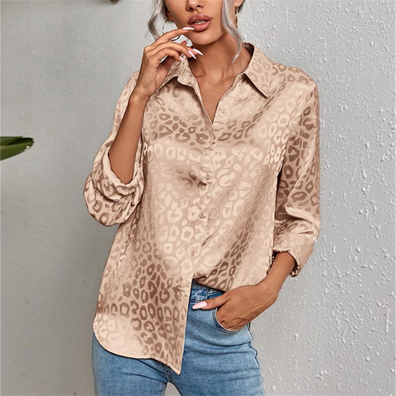 Модные женские блузки 2022 Лето Принтованный шифоновый шелковый топ Женская рубашка Женские рубашки Блузки Топы Длинный рукав Шикарная женщина
