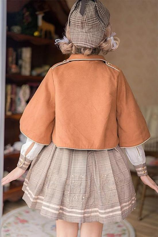 [JIURUN] One Piece Lolita Униформа с длинным рукавом Косплей Лолита Детектив Большой размер Кроссдрессинг Мори Девушка Школа Милая Одежда JK Униформа Набор Косплей
