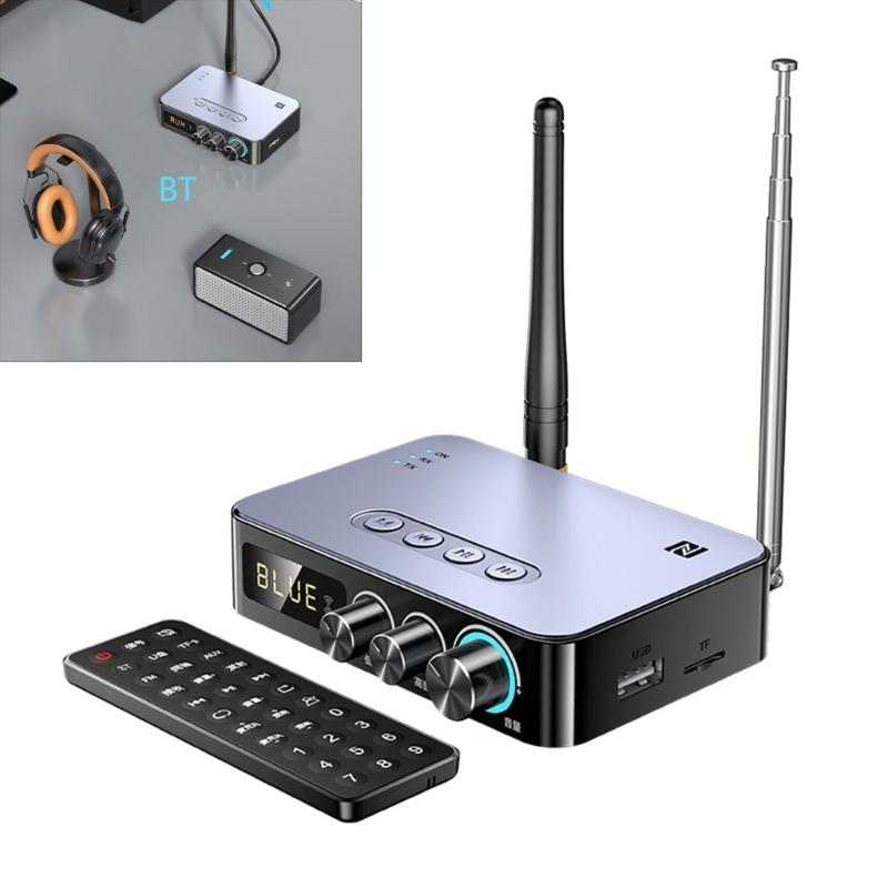 Беспроводной аудиоприемник-передатчик BT5.1 NFC 1200 мАч Стерео- 3,5 мм RCA- Адаптер Поддержка TF FM-радио с пультом дистанционного управления
