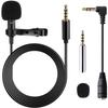 Lavalier Microphone, Professional Grade Omnidirectional Lapel Mic with Easy Clip On System, Ideal for Interviews, Video Conferencing, Podcasts, Voice