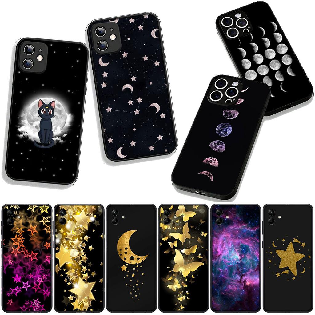 Phone Cover Moon Sun And Stars sky Casing for Samsung Galaxy S25 S24 S22 S23 FE Ultra Plus A56 A05 A06 A15 A16 A55 S7 Edge Case
