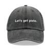 1 шт. "Let's Get Piste" Ретро вымытые бейсболки для женщин, уличные, защита от солнца, регулируемые, унисекс, кепки-дакфит для повседневной носки, вечеринок