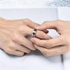 Модные серебристые мужские кольца из нержавеющей стали и дерева Коа с пилообразным краем, обручальные кольца для мужчин и женщин, свадебные украшения, подарки