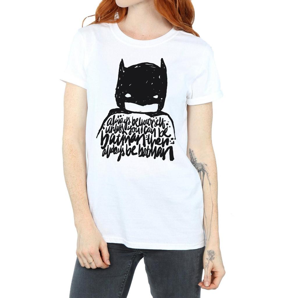 DC Comics Womens/Ladies Batman Always Be Yourself Cotton Boyfriend T-Shirt