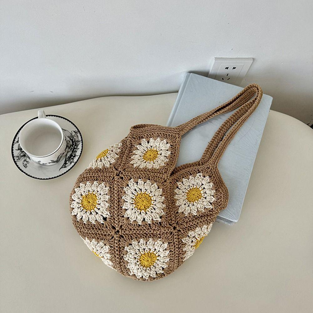 Handmade Crochet Knit Bag Leisure Women's Tote Bag Fashion Boho Shoulder Bag Ladies/Girls