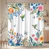 Акварельный Цветок Колибри Занавеска для Душа Весенняя Птица Бабочка Глициния Роза Цветочная Растение Природа Современный Декор для Ванной Комнаты Полиэстеровые Шторы с