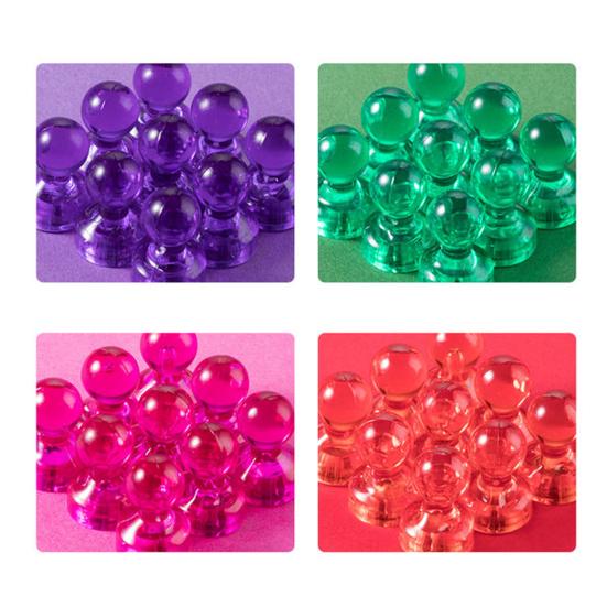 10 шт. Магнитные кнопки-гвоздики Сильная адгезия Многоцелевые Мини Цветные Прозрачные Магниты на холодильник