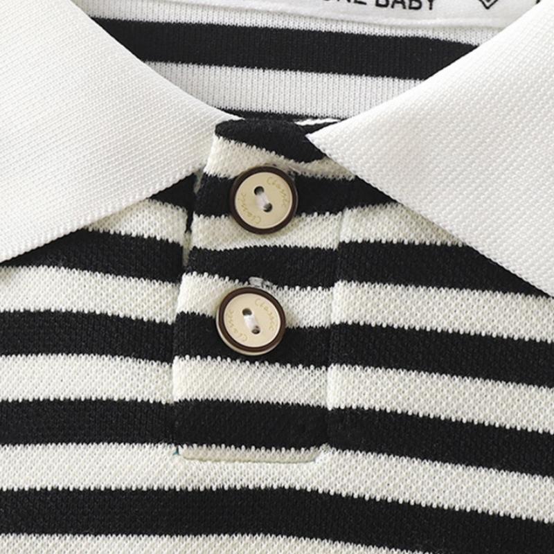 Boys Polo Shirts Autumn Winter Tops for Kids Long Sleeve Children T-shirts Stripe Girls Blouse Baby Tees Toddler Outfits