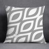 Gray Low White Flower Pattern Home Decoration Pillowcase Square Pillowcase Home Office Decoration Cushion Cover