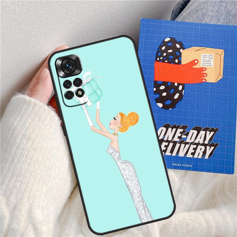 Чехол Funda New York Lady Girl для Xiaomi Redmi Note 14 Pro 13 9 10 11 12 9S 10S 11S 12S Redmi 13C 10C 12C 14C