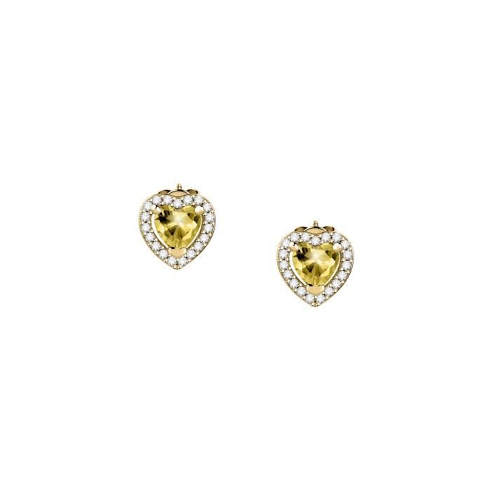 Boucles d'oreilles MORELLATO en Argent 925/1000 Jaune et Oxyde Jaune - Puce Clou Femme