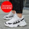 Summer Genuine Leather Shoes Breathable Mesh 4/6/8CM New Invisible Height Increasing Shoes Casual Fashion Sport Platform Shoes