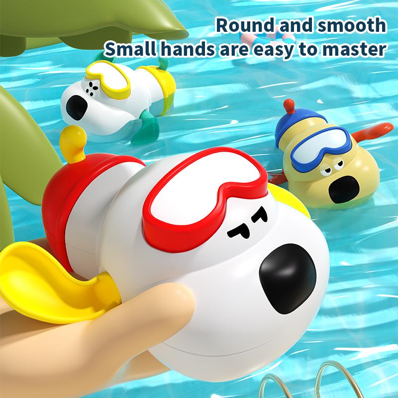 Children'S Bath Time Fun Spring Winding Toy Water-Loving Dogs Monkey Bathroom Plaything Interactive Bathtub Toy For Kids