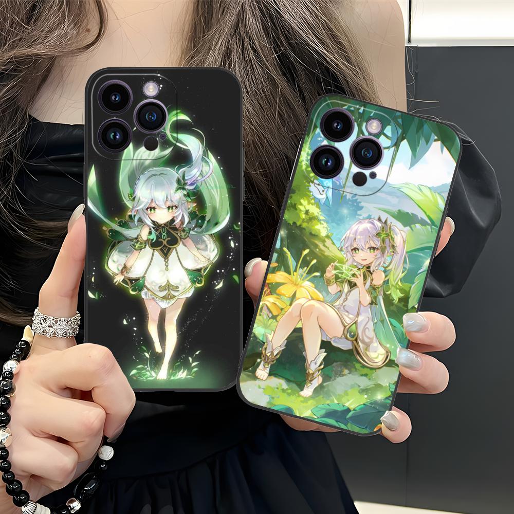 Game GI Nahida Matte TPU Mobile Phone Case for iPhone 17 16 15 14 13 12 11 X XR XS 8 7 Air Pro Max Plus Mini Colorful Cover