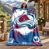 Фланелевое одеяло Colorado Avalanche с индивидуальным именем, персонализированное, мягкое, теплое, плюшевое покрывало, индивидуальный подарок для семьи и друзей
