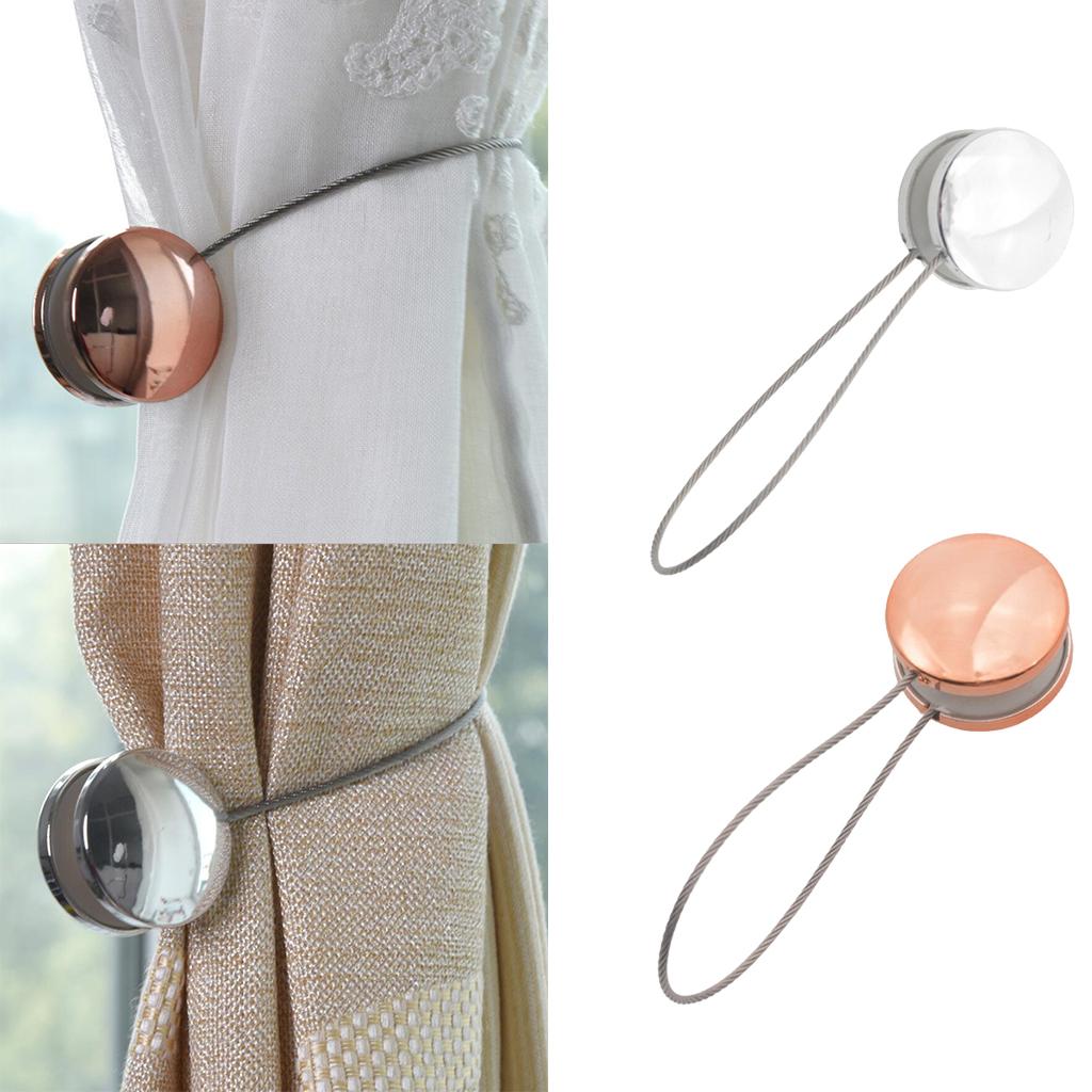 MagiDeal Modern Magnetic Tie-backs Tiebacks Buckle Holdback Clip for Curtain Nets Voiles Simple Style Curtain Tieback Home Decor