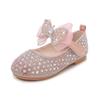Весна и осень Новые детские одинарные туфли с мягкой подошвой и стразами для девочек