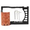 Camera Cage with Wooden Handle for Alpha A7C ILCE 7C Aluminum Alloy Protective Camera Video Rig with 1 4 3 8in Threaded