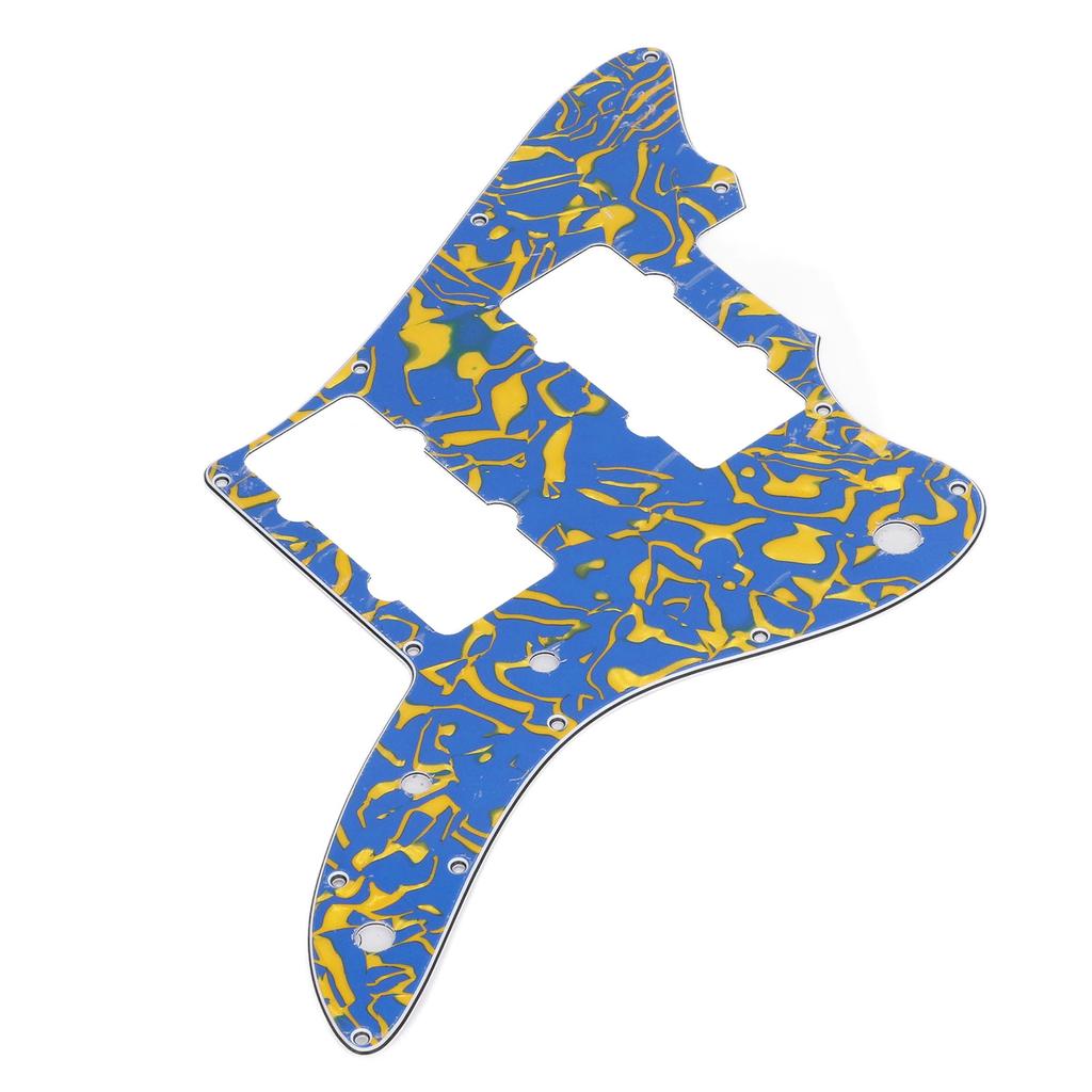 Blue Yellow Electric Guitar Pickguard Fashionable Wear Proof Scratch Resistant Guitar Pickguard Replacement