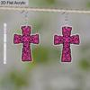2D Плоские Акриловые Серьги-Подвески в виде Красной Ленты, Символа Осведомленности о Раке Молочной Железы, Женские Аксессуары, Очаровательные Ювелирные Изделия, Подарок